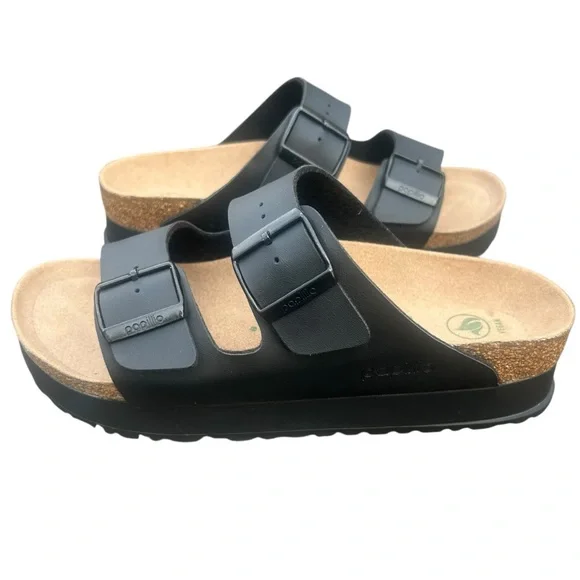 Birkenstock Papillio Arizona Flex Platform Sandals 39 NWOB Birko-Flor Black - Picture 7 of 15